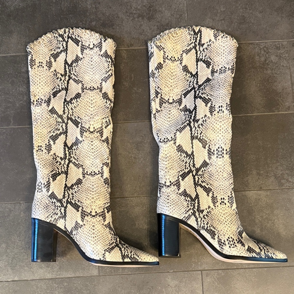 New, w/box Schutz Snakeskin Pattern Knee-High Boots